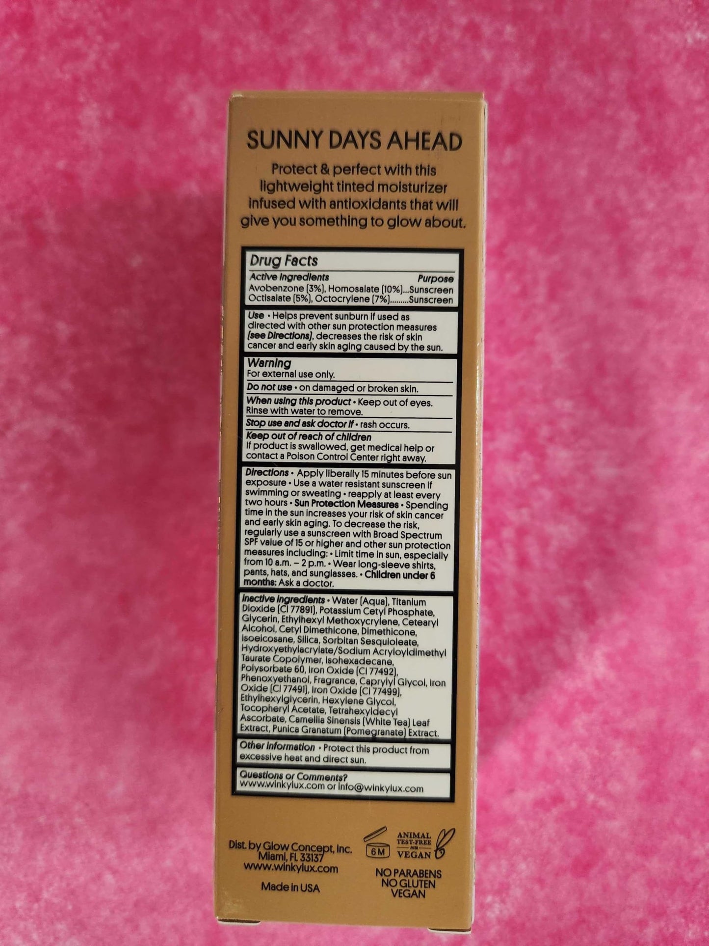 Winky Lux White Tea Tinted Moisturizer SPF 30 - Lightweight, Buildable Coverage, Radiant Finish, Long-Lasting Vitamin E Sunscreen, Medium