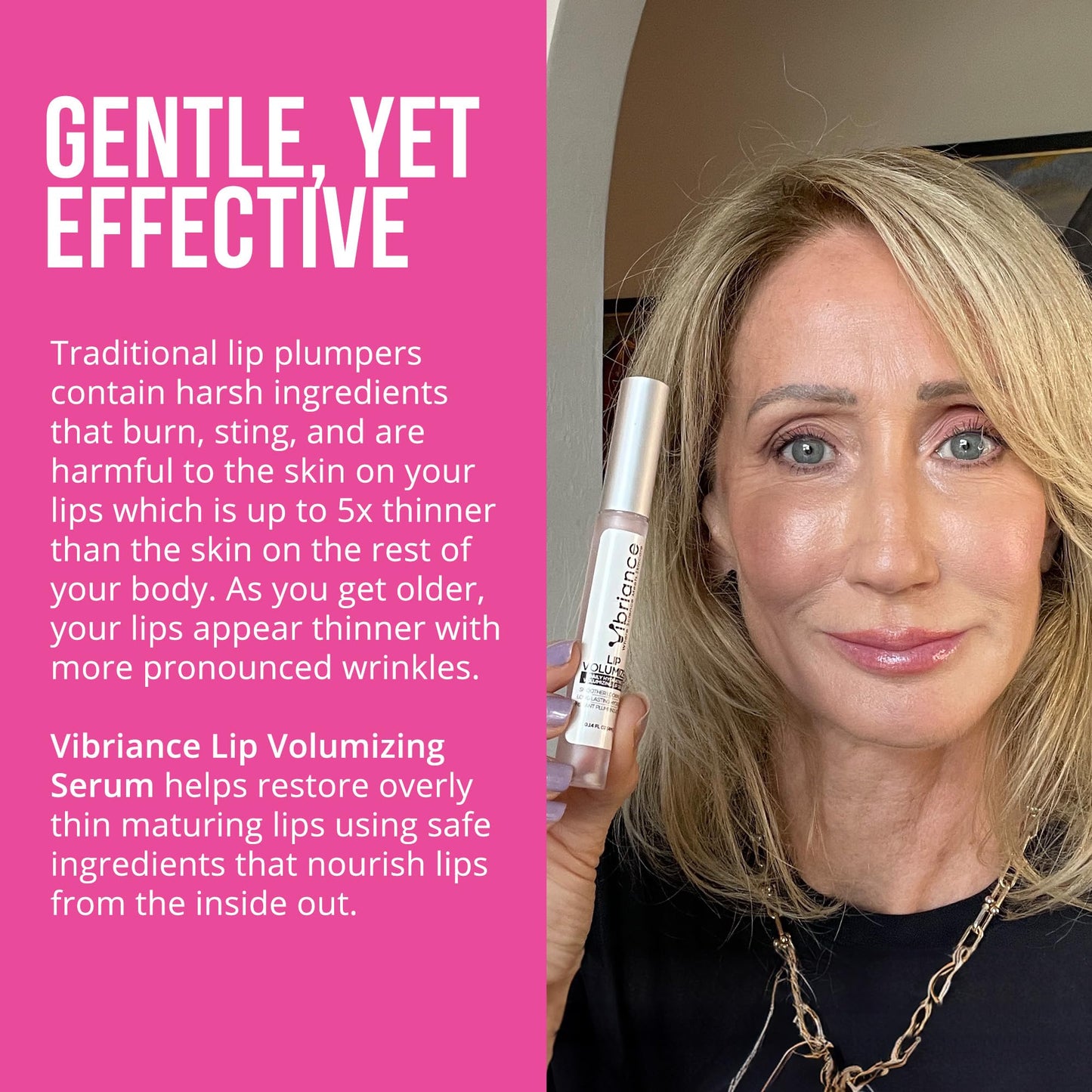 Vibriance Hydrating Lip Volumizer - Plumping Gloss with Hyaluronic Acid - Plumper Smooths Lines and Wrinkles, 0.14 fl oz