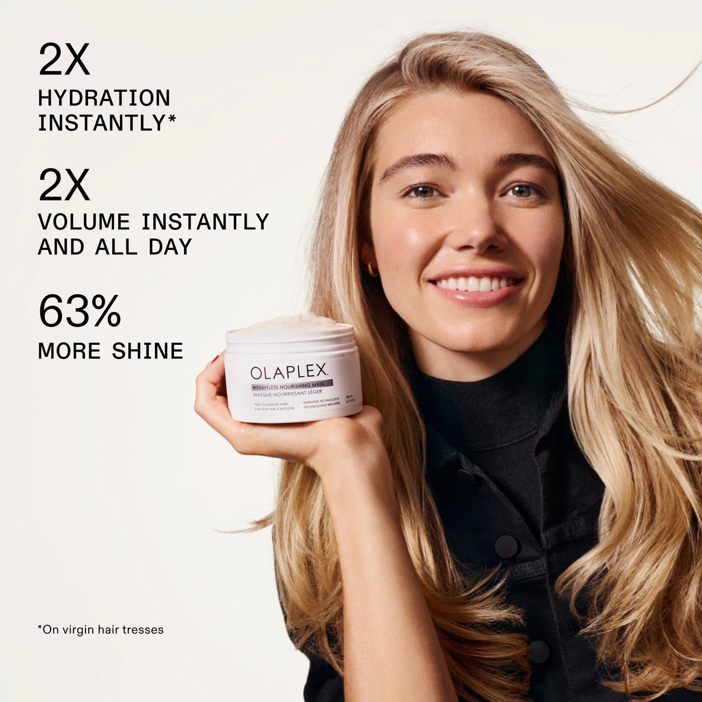 Olaplex Weightless Nourishing Mask: Cuticle Sealing Mask to Hydrate & Volumize Fine to Medium Hair, 200 ml / 6.7 Fl. Oz.