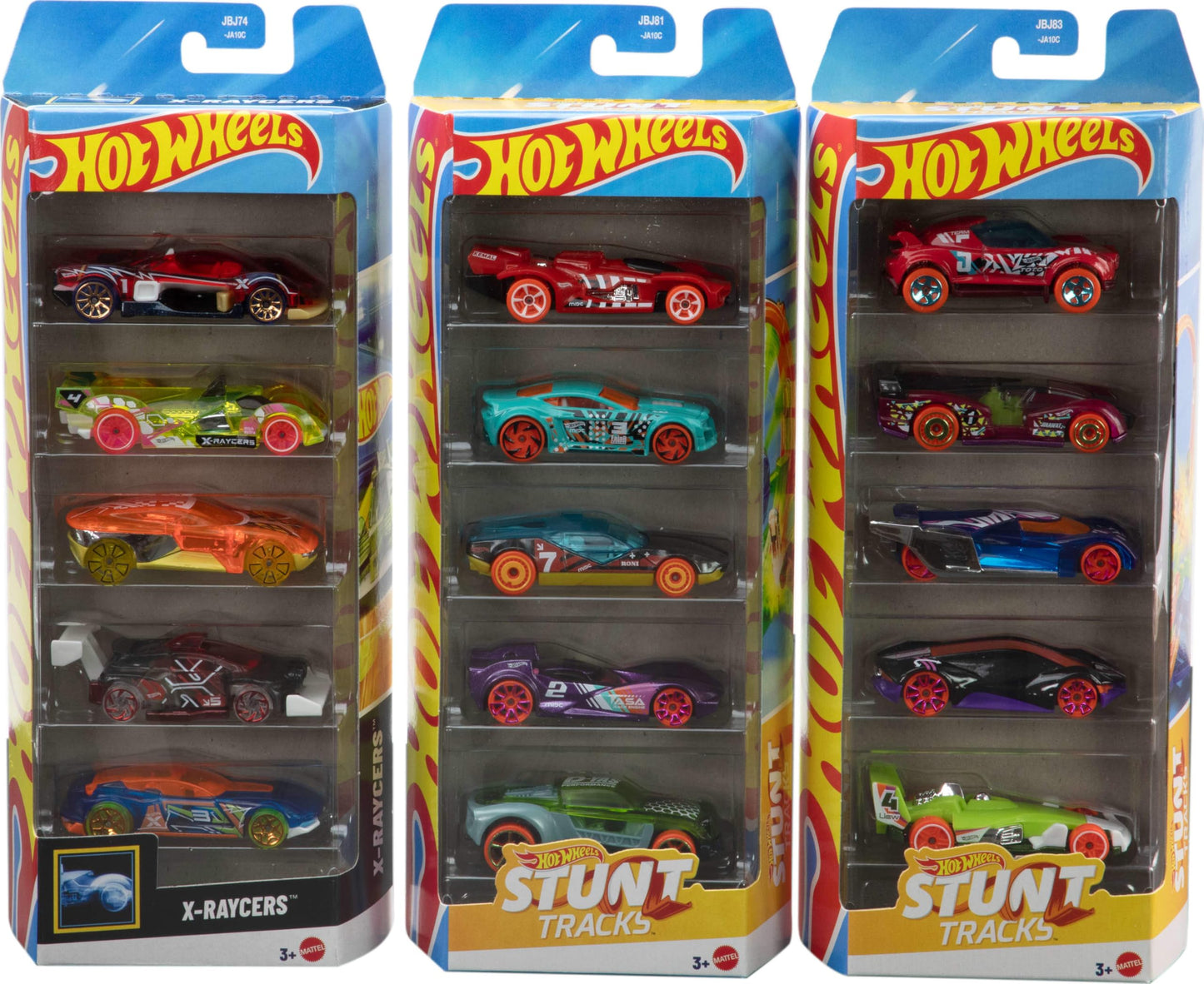 Hot Wheels Toy Cars or Trucks 5-Pack Bundle, 3 Themed Sets of 5 1:64 Scale Vehicles, 15 Total Vehicles for Kids & Collectors (Styles May Vary)