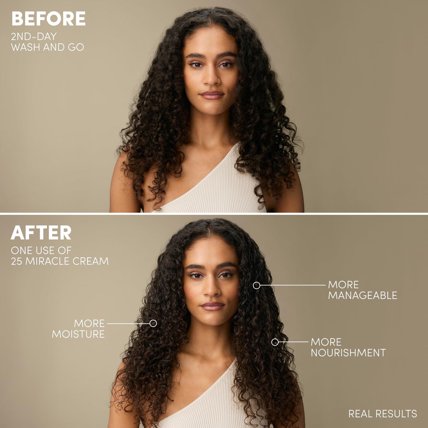 Mizani 25 Miracle Leave-In Curl Cream - Anti-Frizz Heat Protectant, Adds Lightweight Moisture & Softness, With Coconut Oil, For Natural and Curly Hair
