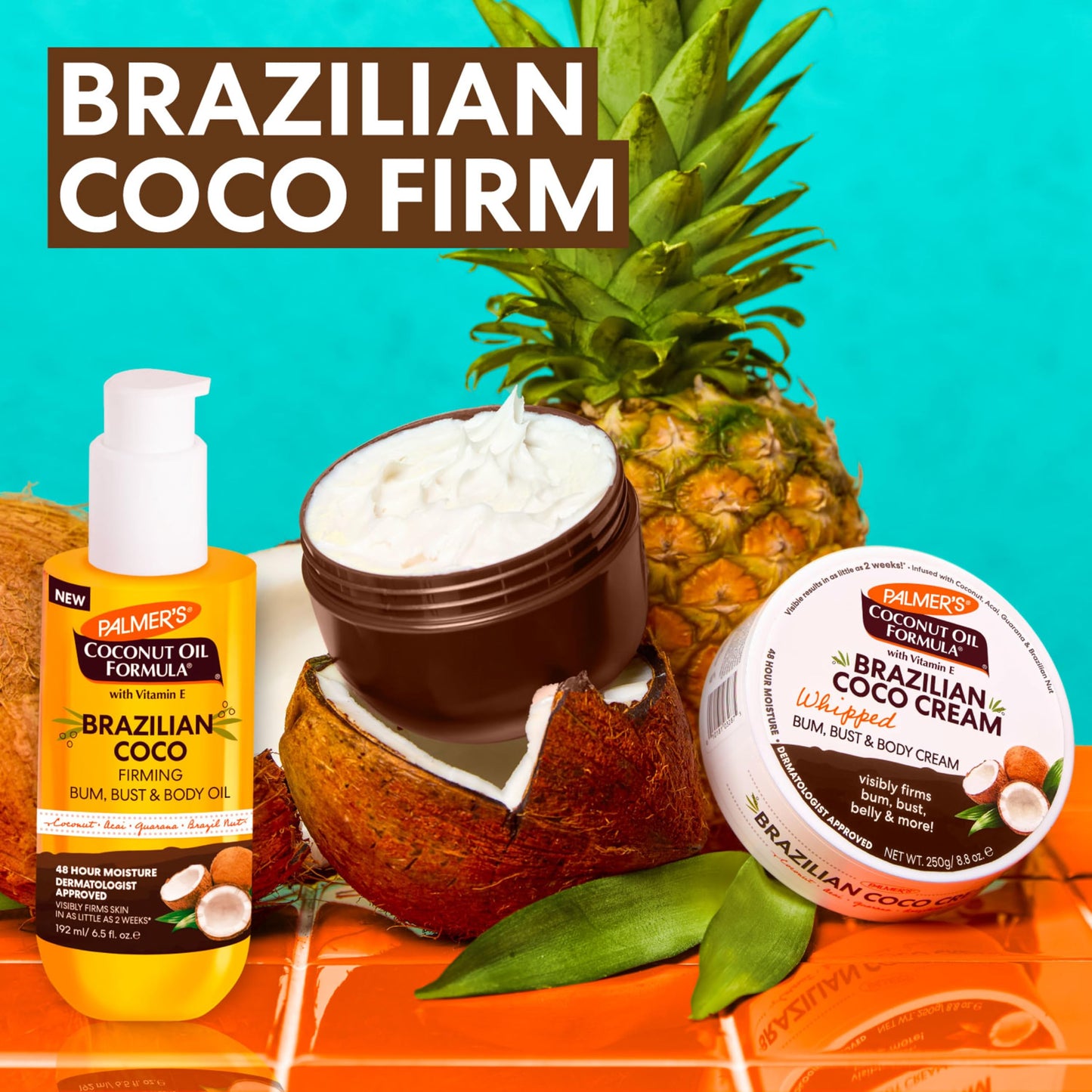 Palmer's Coconut Oil Brazilian Coco Firming Body Oil with Vitamin E, 6.5oz – Tightens & Firms Bum, Bust & Belly, 48Hr Moisture