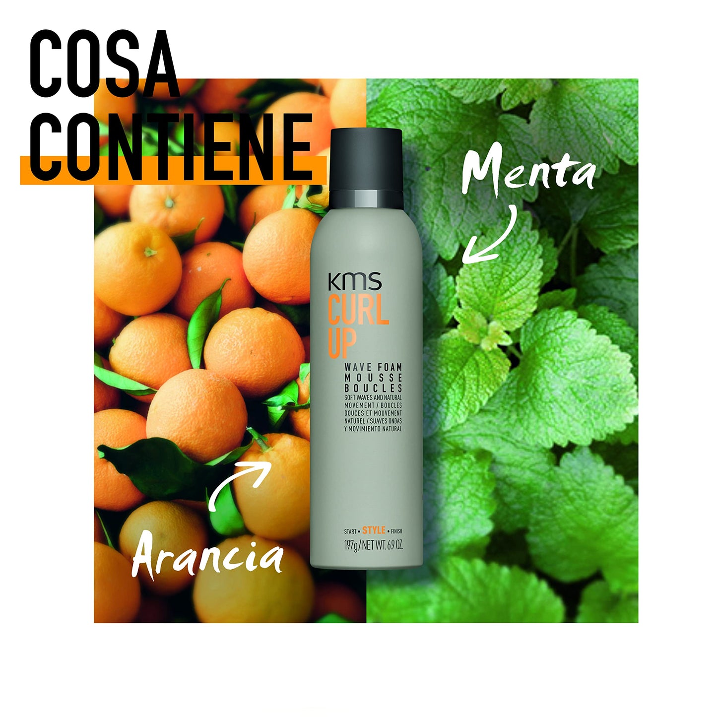 KMS CURLUP Curl Defining Wave Foam Mousse, 6.9 Oz