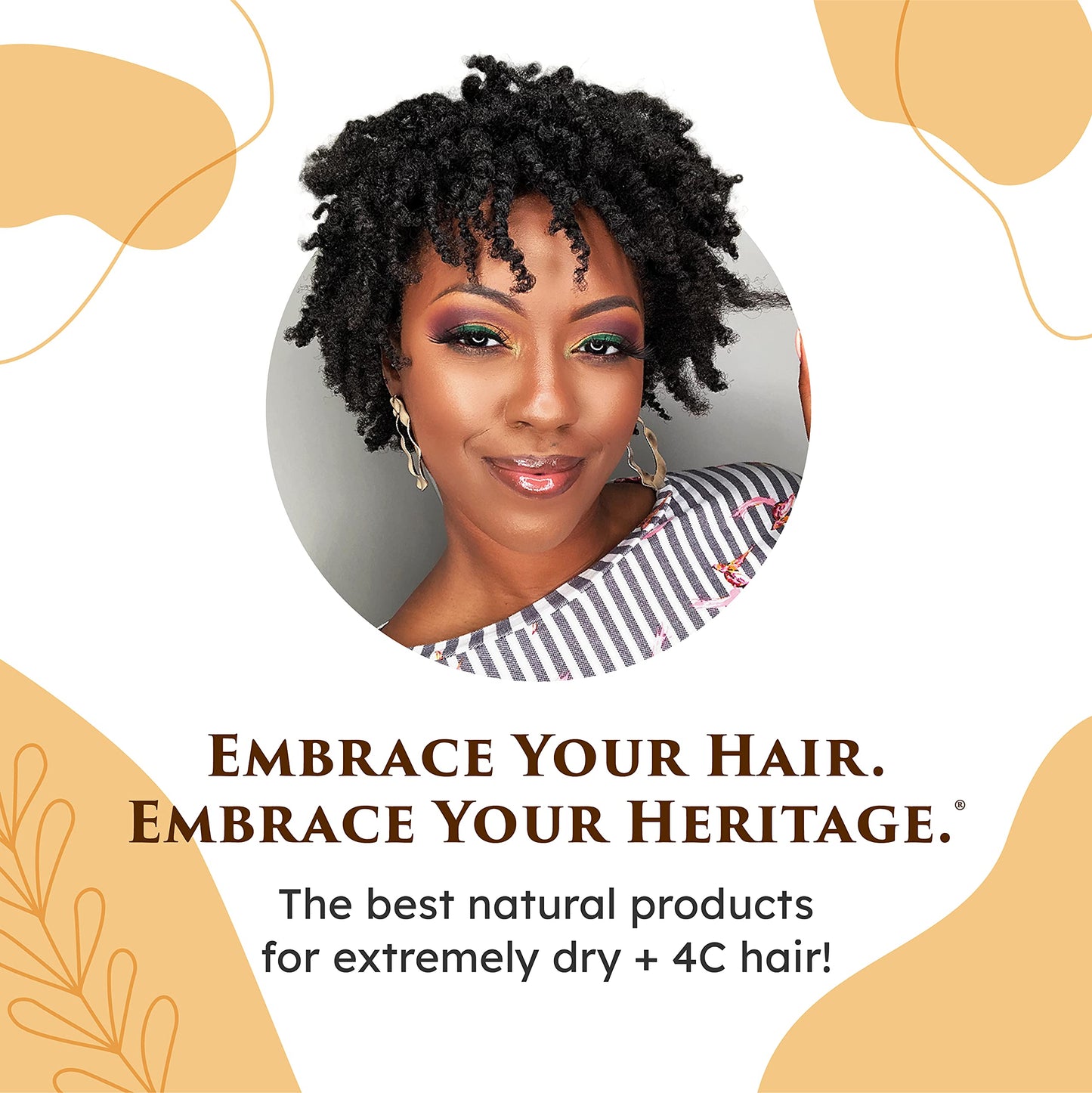 Qhemet Biologics Cocoa Tree Detangling Ghee – Softening Leave-In for 4C-3C Hair, Restores Elasticity & Shine, Eases Combing, 9 oz