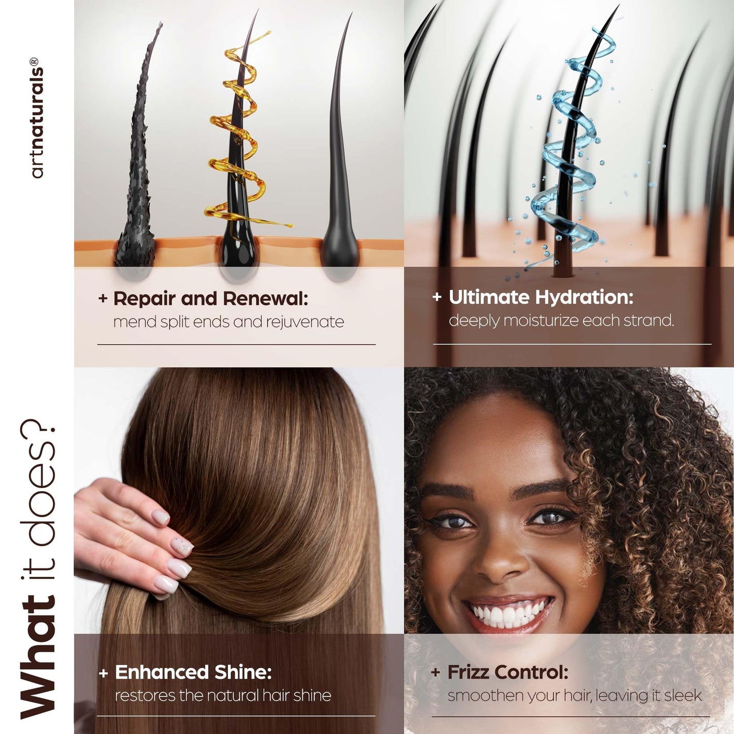 ArtNaturals Argan Hair Growth Conditioner – Sulfate Free Treatment for Thinning Hair, Hair Loss & Regrowth – With Biotin, Argan Oil, Keratin & Caffeine – 16 Fl Oz