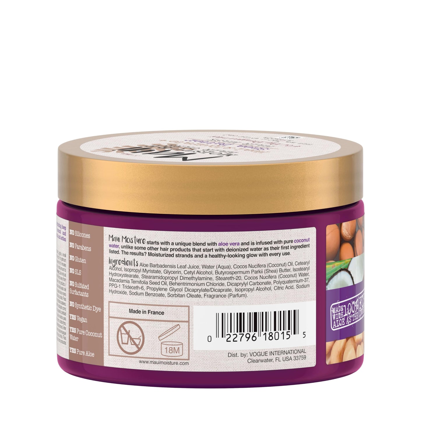 Maui Moisture Heal & Hydrate + Shea Butter Hair Mask & Leave-In Conditioner, Deep Repair for Dry, Damaged, Curly Hair, Vegan & Sulfate-Free, 12 Oz