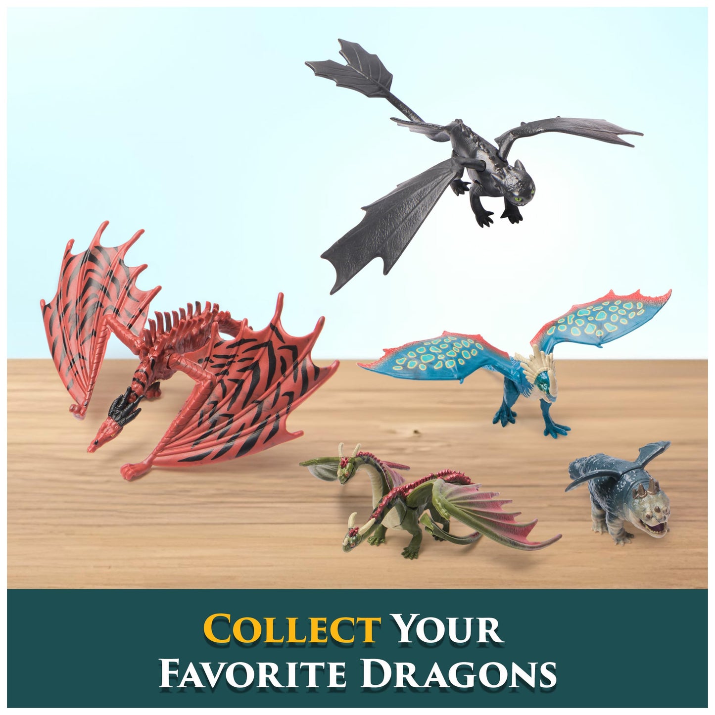 Dreamworks Dragons, 5-Pack Dragon Catcher Set with Hiccup’s Mangler Net Launcher, Kids Toys for Boys & Girls Ages 4 and up