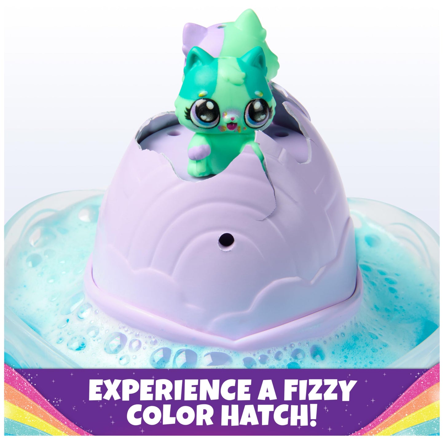 Hatchimals Alive, Rainbow Splash Fizzy Color Surprise Toy, Hatch Twins or Triplets from Color Reveal Egg (Style May Vary), Kids Toys for Girls & Boys