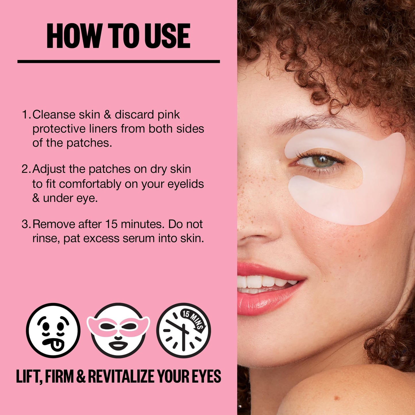 PEACE OUT Retinol Eye Lift Patches to Lift, Firm and Revitalize Tired Eyes, 360° Coverage Targets Fine Lines & Wrinkles, 5 Count