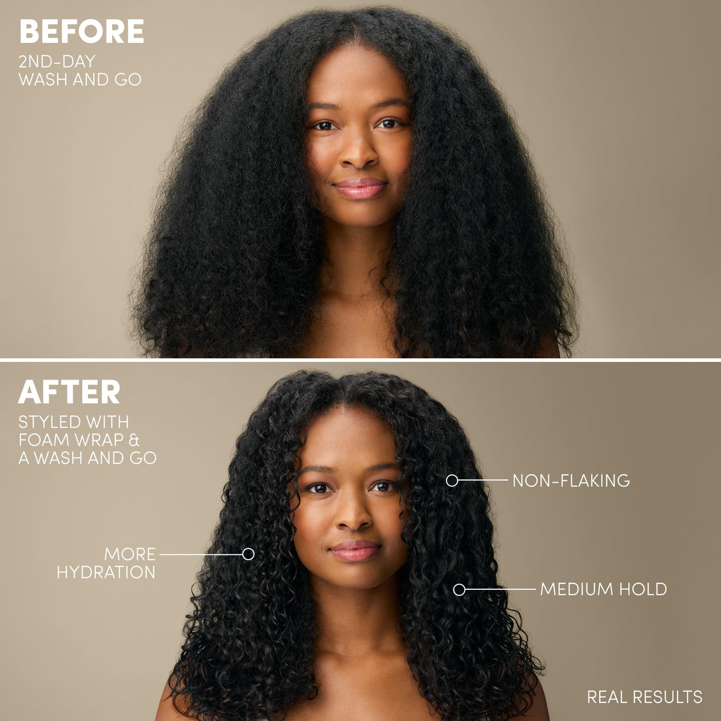 Mizani Foam Wrap Curly Styling Foam - Anti-Frizz Hair Mousse for Smooth & Soft Hold, Hydration & Shine, Defines Natural Curls, For All Curly and Natural Hair