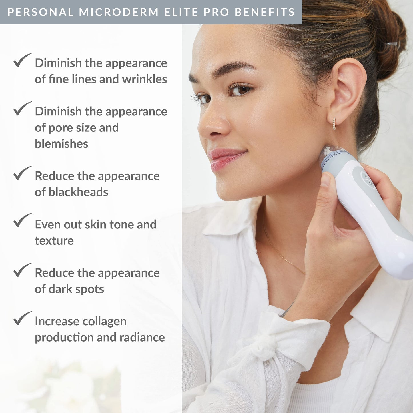PMD Personal Microderm Elite Pro – At-Home Microdermabrasion Kit for Face & Body with Exfoliating Crystals, Vacuum Suction & 3 Speeds