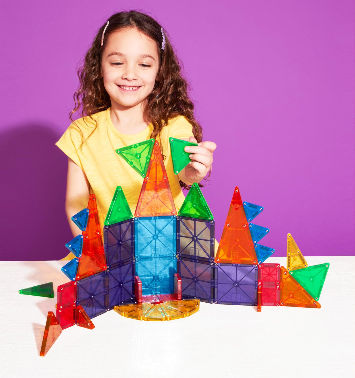 MAGNA-TILES® Combo 46-Piece Magnetic Construction Set, The Original Magnetic Building Brand