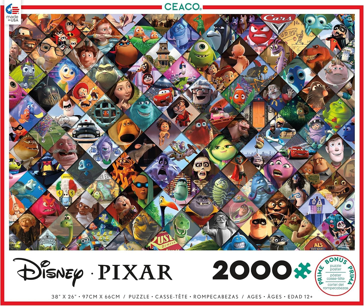 Ceaco - Disney/Pixar Clips - 2000 Piece Jigsaw Puzzle , 5"