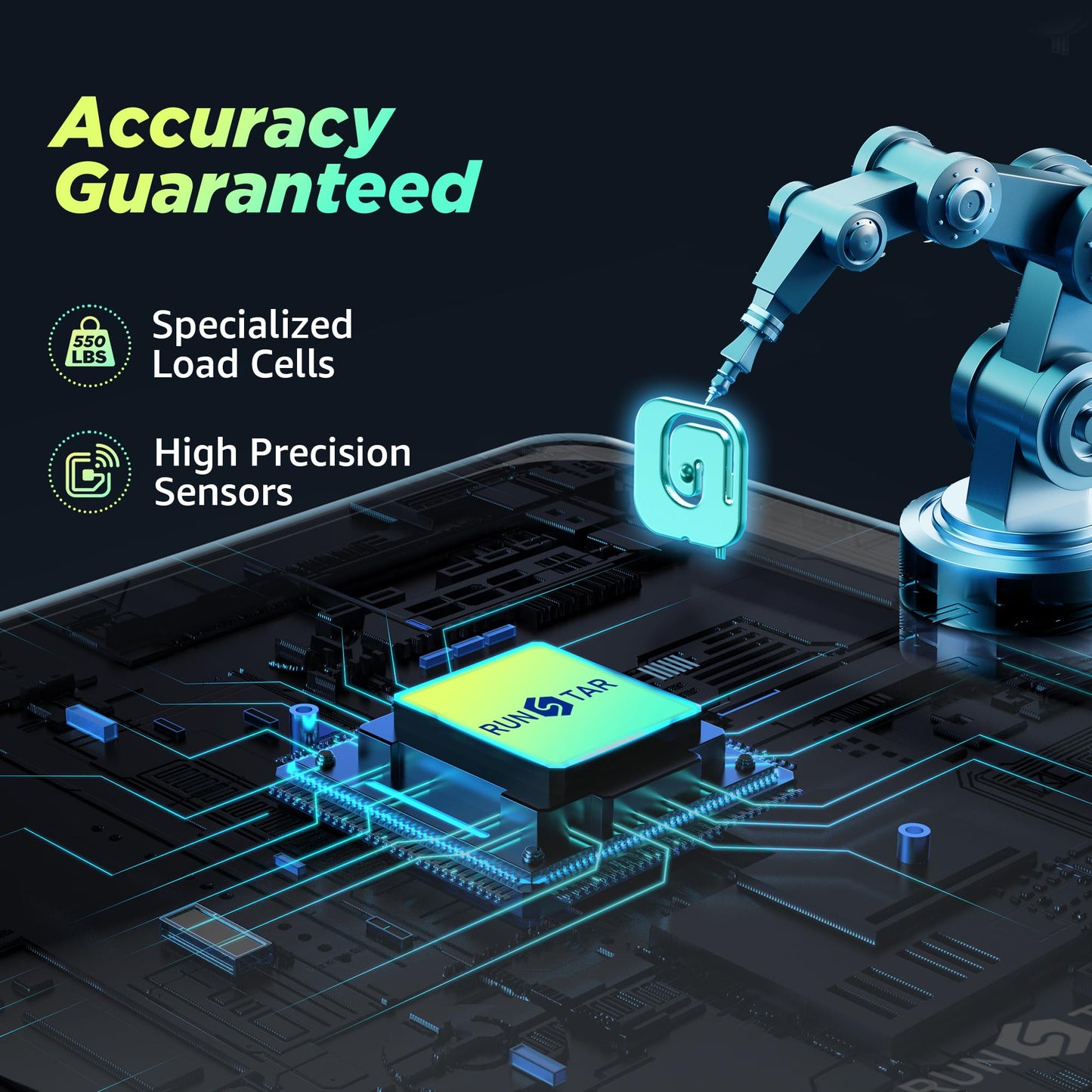 550lb Bathroom Digital Scale for Body Weight with Ultra-Wide Platform and Large LCD Display, Accurate High Precision Scale with Extra-High Capacity