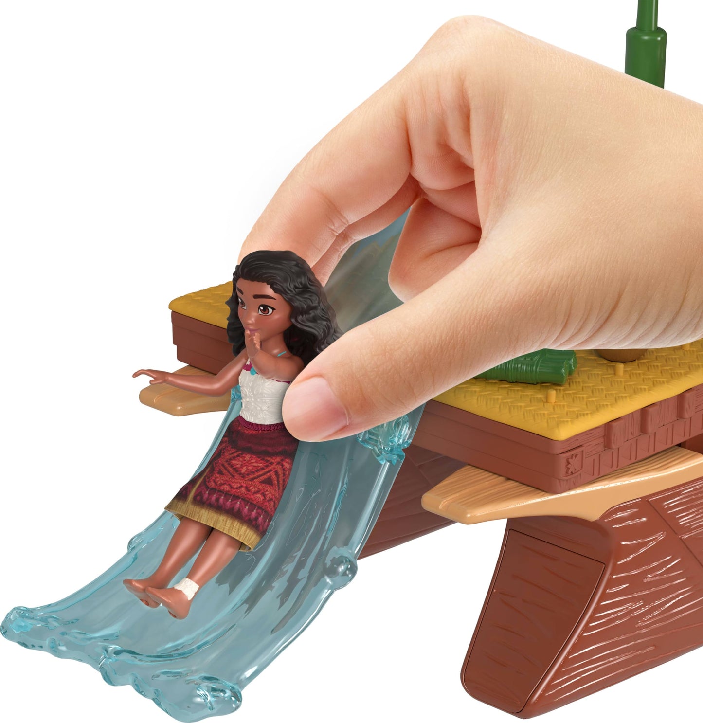 Mattel Disney Moana 2 Toy Playset with Floating Adventure Canoe, Small Doll, 1 Character Friend, 6 Play Areas & 10 Accessories