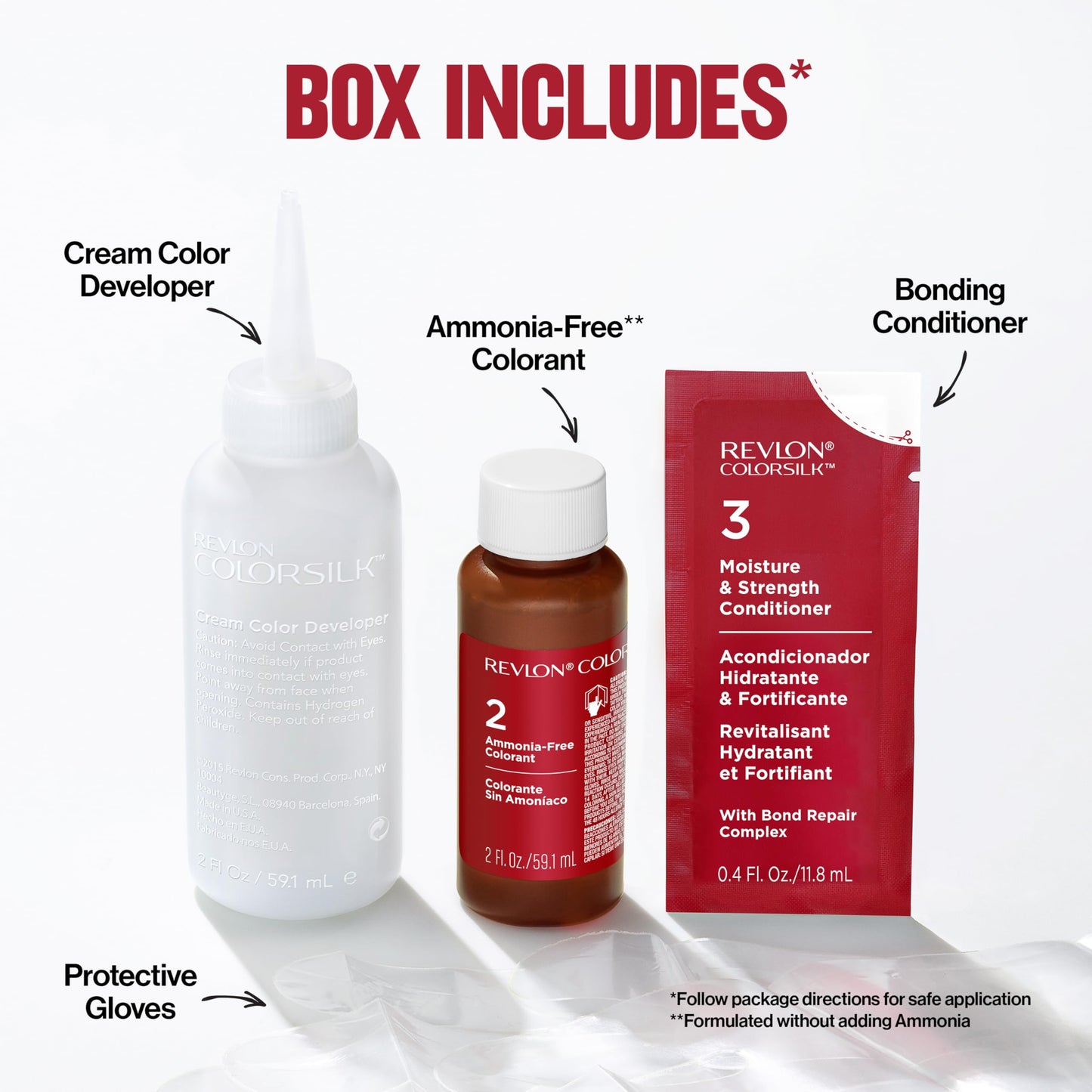 Revlon ColorSilk Brown Hair Dye with Bond Repair Complex, 100% Gray Coverage, Ammonia-Free, Vegan Keratin, 30 Dark Brown, 3 Pack