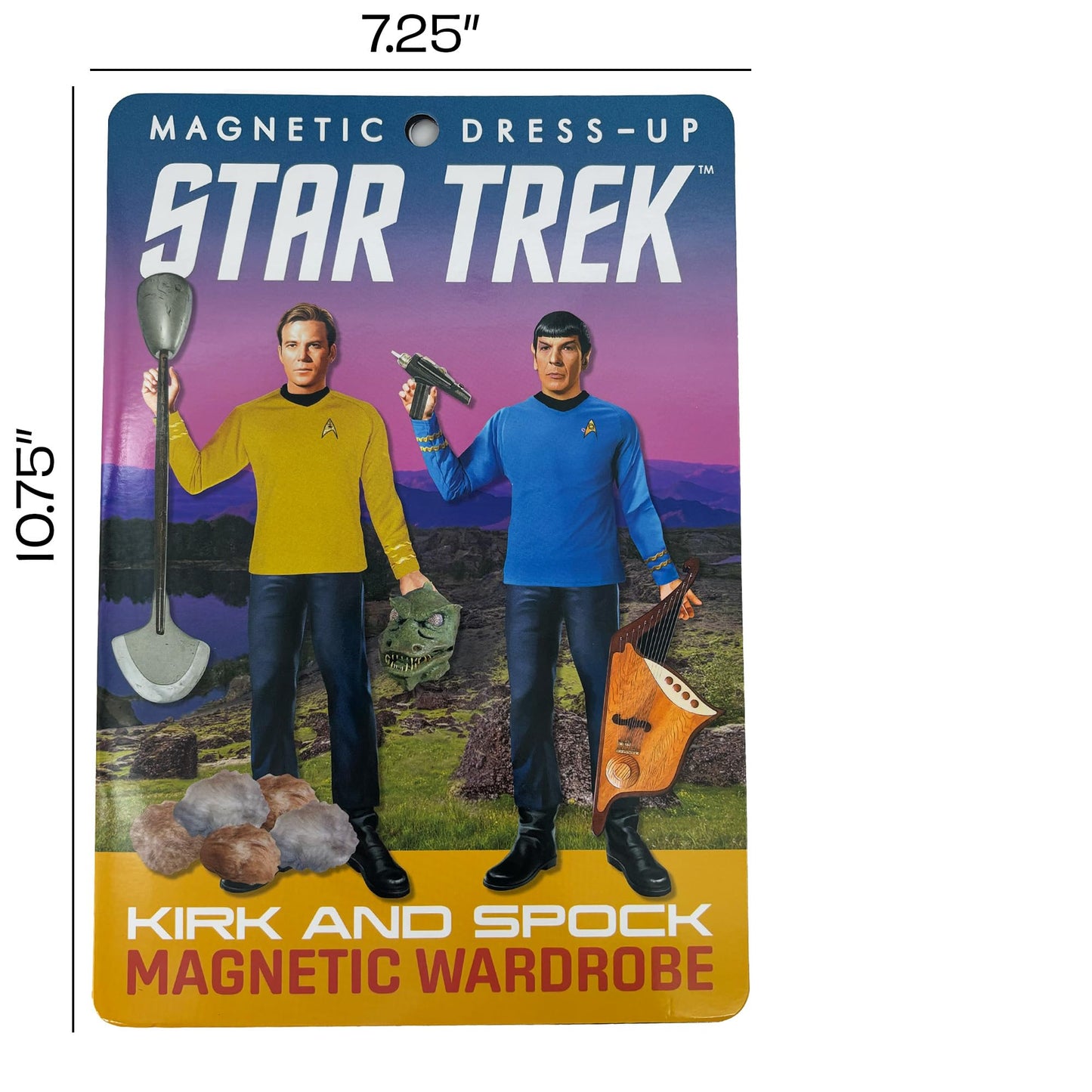 The Unemployed Philosophers Guild Officially Licensed Star Trek Kirk and Spock Magnetic Wardrobe - Dress Up Doll Play Set for Your Fridge (45+ Pieces)