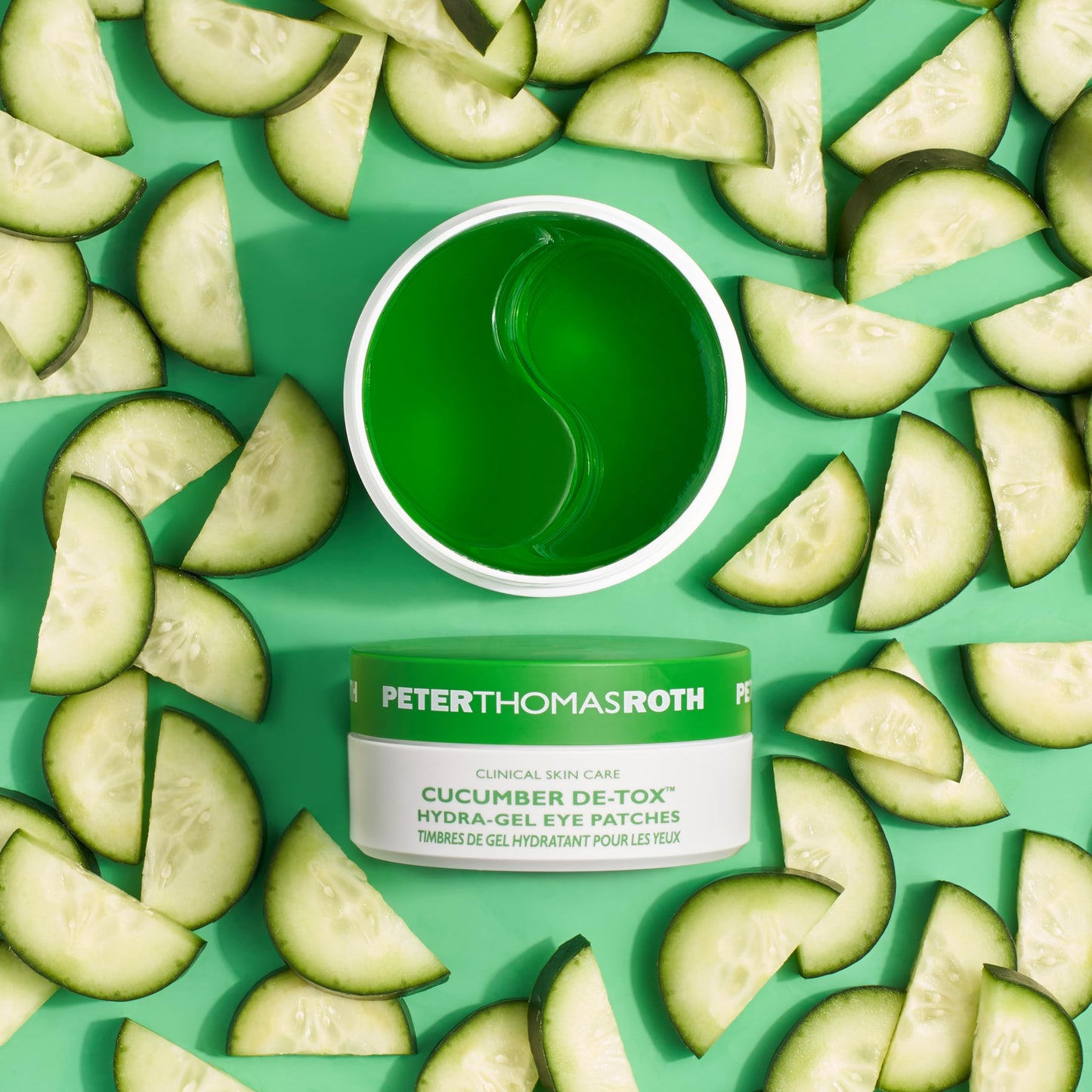 Peter Thomas Roth | Cucumber De-Tox Hydra-Gel | Soothing Under-Eye Patches for Puffiness, Dark Circles, Fine Lines and Wrinkles, 60 Count (Pack of 1)