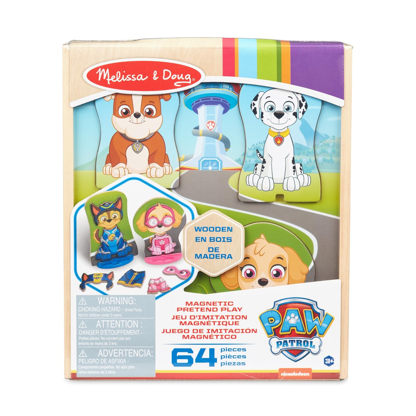 Melissa & Doug PAW Patrol Wooden Magnetic Pretend Play (64 Pieces)