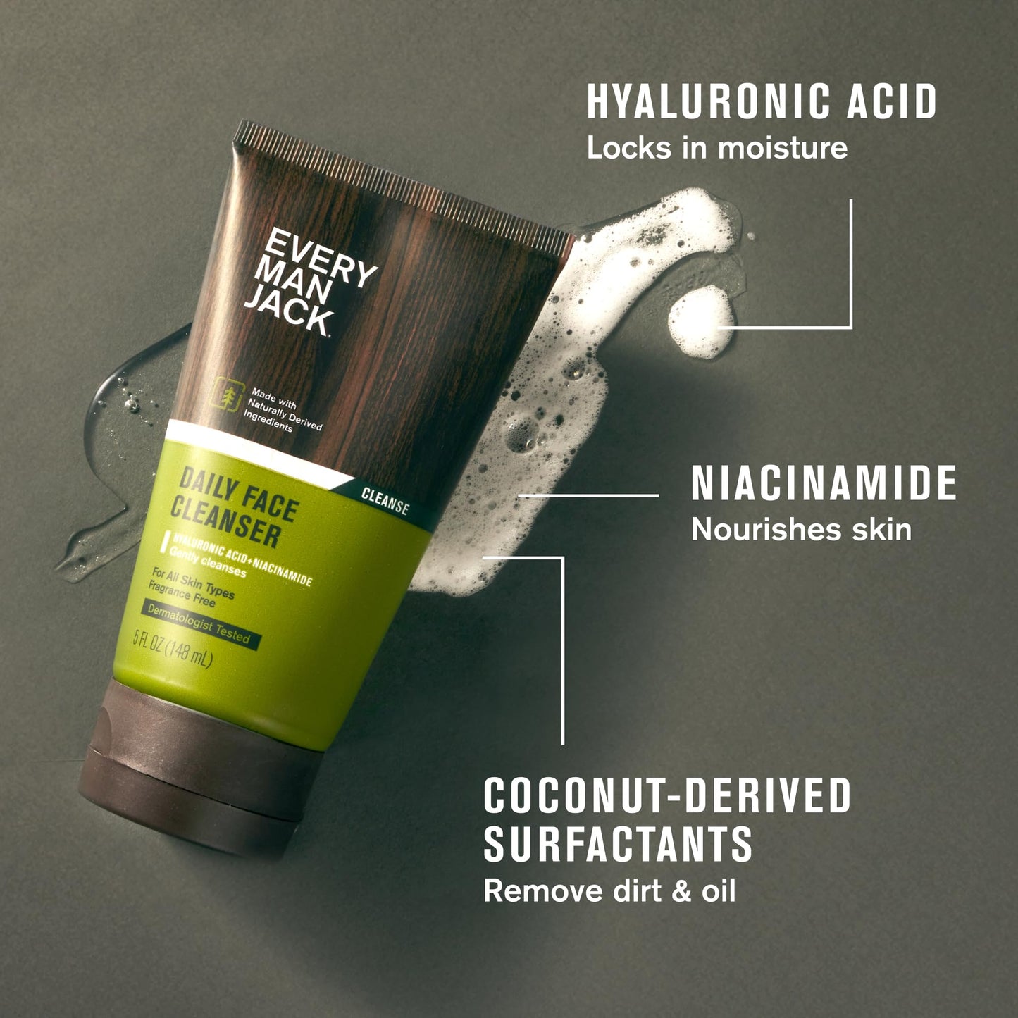 Every Man Jack Daily Face Wash & Moisturizer Bundle for Men – Hydrating Skincare Routine with Hyaluronic Acid, Niacinamide & Aloe