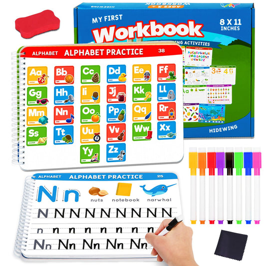 Preschool Learning Workbook for Ages 3-5 | Handwriting Tracing, Alphabet, Montessori Activities, Autism-Friendly Educational Busy Book