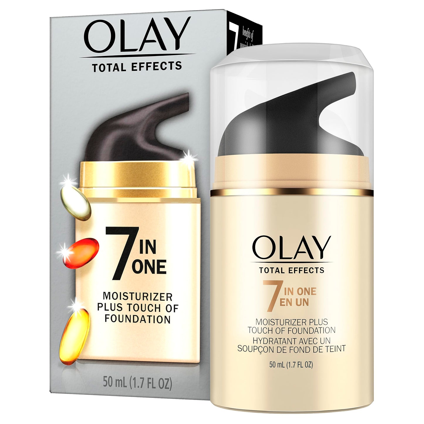 Olay CC Cream Total Effects 7-in-1 Moisturizer with Sheer Foundation – Hydrates, Brightens, Evens Tone, Minimizes Pores, Firms, 1.7 oz