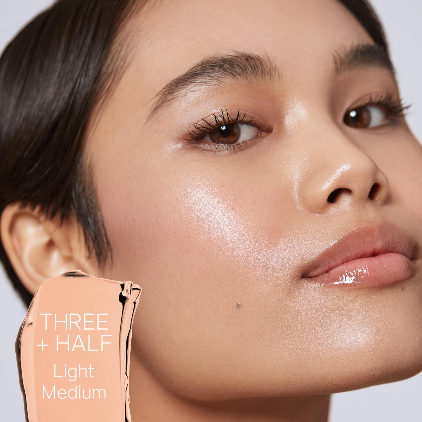 Saie Slip Tint Tinted Moisturizer SPF 35 – Light Coverage Glowy Face Tint with Hyaluronic Acid, Mineral Sunscreen, Shade Three + Half, 1.35 oz