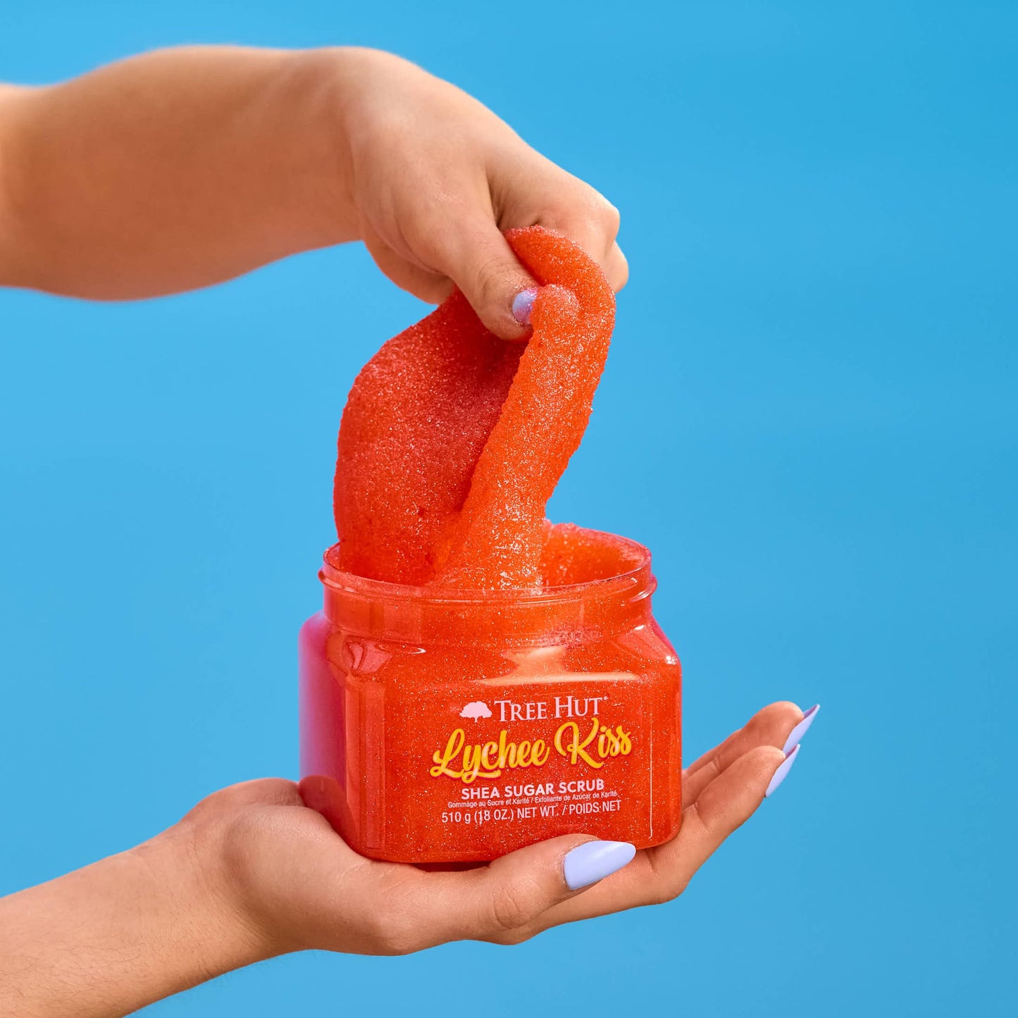 Tree Hut Lychee Kiss Shea Sugar Scrub – Exfoliating & Moisturizing Body Scrub with Shea Butter & Essential Oils, 18 oz