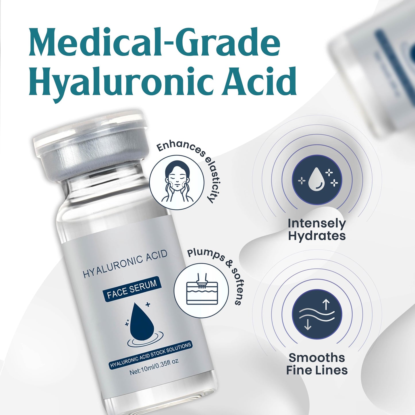 Microrevive Titanium Microneedling Kit – Home Facial System with Collagen-Boosting Derma Stamp & Hyaluronic Acid Serum, 3-Piece Set