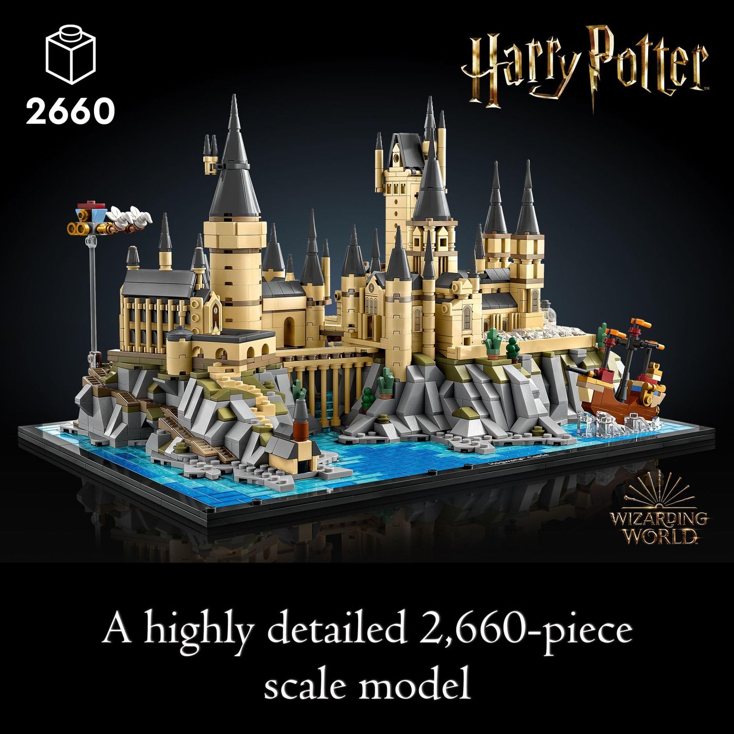 LEGO Harry Potter Hogwarts Castle 76419 Building Set – Collectible Display Model, Recreate Wizarding World Scenes, Gift for Adults