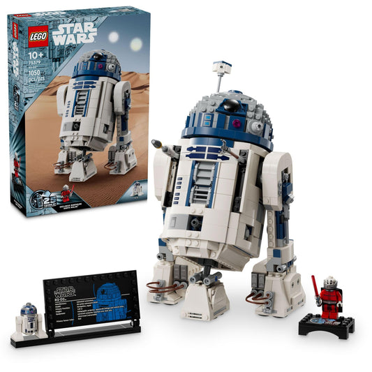 LEGO Star Wars R2-D2 Set 75379 – Build & Display Droid Toy for Kids 10+, Includes 25th Anniversary Darth Malak Minifigure