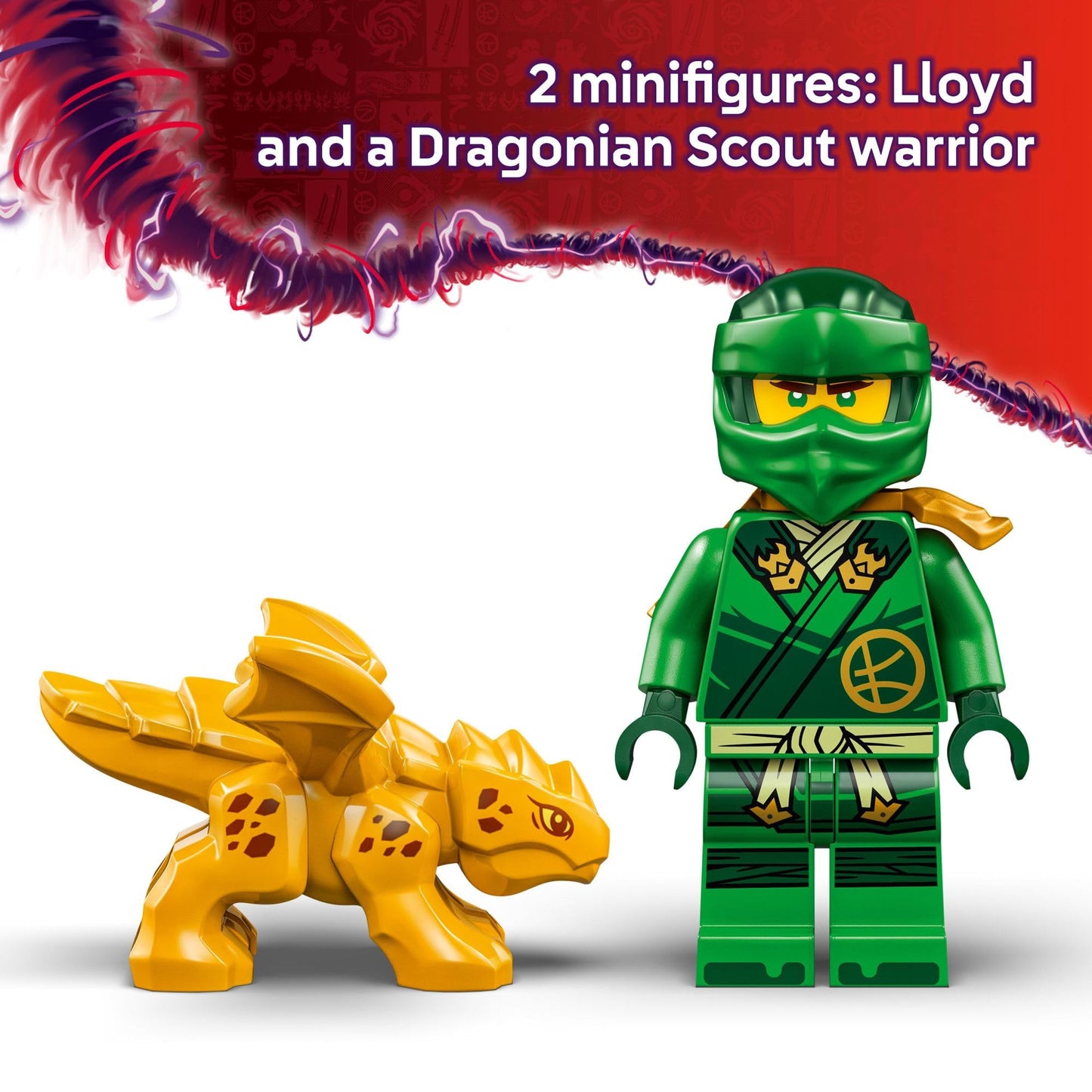 LEGO NINJAGO Lloyd’s Green Forest Dragon 71829 Toy with 2 Minifigures – Building & Pretend Play for Kids 6+, Birthday Gift
