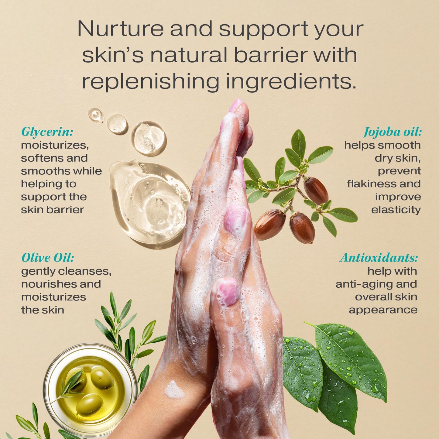 RAW SUGAR Lemon Sugar Liquid Hand Soap, 16.9 Fl Oz Pack of 3 – Gentle, Sulfate & Paraben-Free Hand Wash for Kitchen & Bathroom