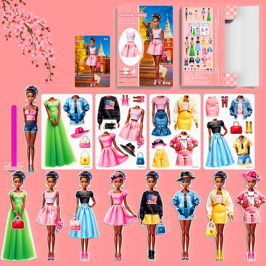 Magnetic Princess Dress-Up Paper Doll Set – Travel & Pretend Play, Magnet Clothes Puzzle, Educational Toy for Toddler & Preschool Girls