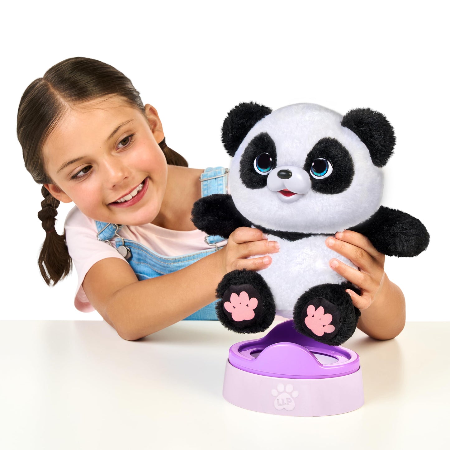 Little Live Pets My Baby Talking Panda ChuChu, Cuddly Panda Toy Plush with 50+ Sounds, Potty Dance, Kick, Feed, Kids Interactive Animal Toys Ages 4+