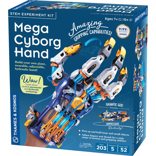 Thames & Kosmos Mega Cyborg Hand STEM Kit – Build Giant Hydraulic Hand, Adjustable Grip, Learn Pneumatics & Engineering
