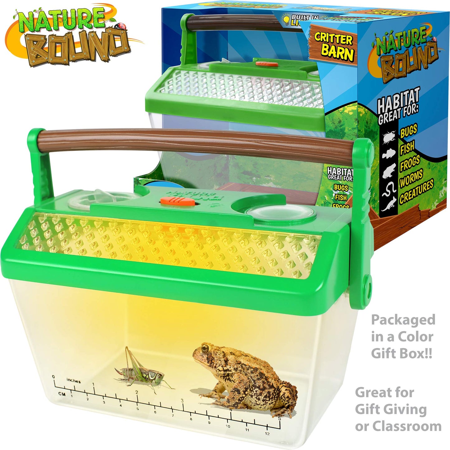 Nature Bound Bug Catcher Critter Barn | STEM Insect Exploration Kit for Kids 3+ | Outdoor & Indoor Bug Collecting with Light