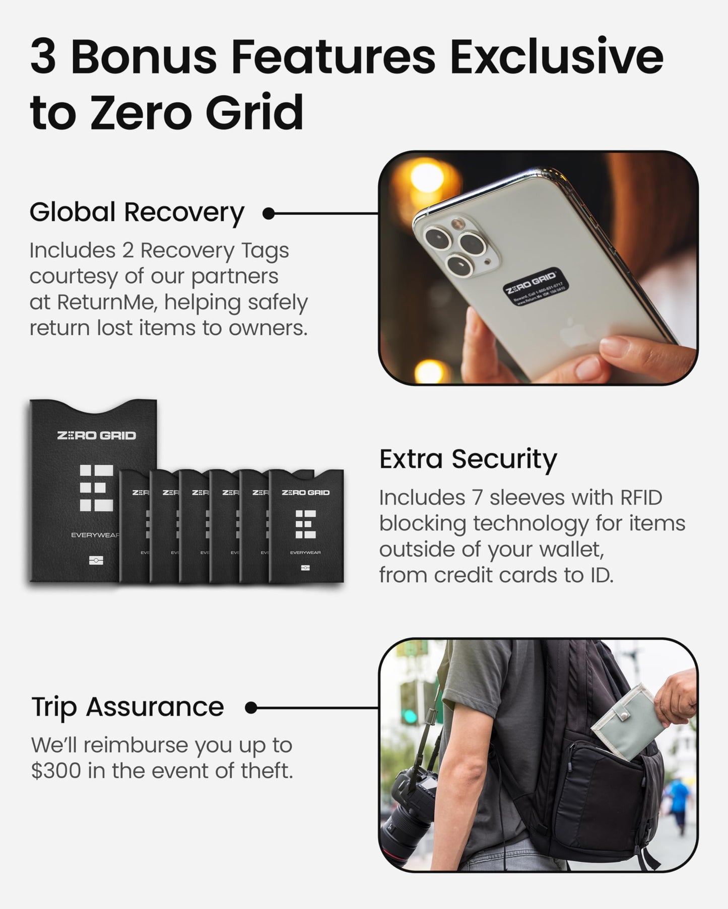 RFID Blocking Neck Wallet & Passport Holder – Slim, Water-Resistant Travel Pouch for Men & Women – Dark Grey, Large