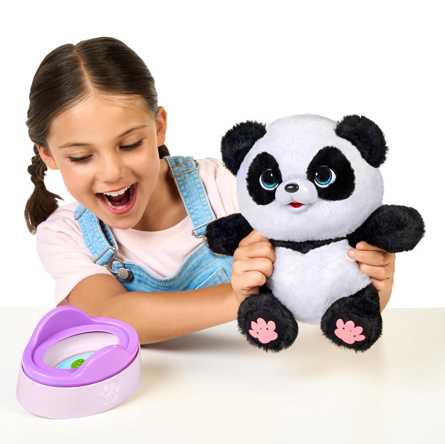 Little Live Pets My Baby Talking Panda ChuChu, Cuddly Panda Toy Plush with 50+ Sounds, Potty Dance, Kick, Feed, Kids Interactive Animal Toys Ages 4+