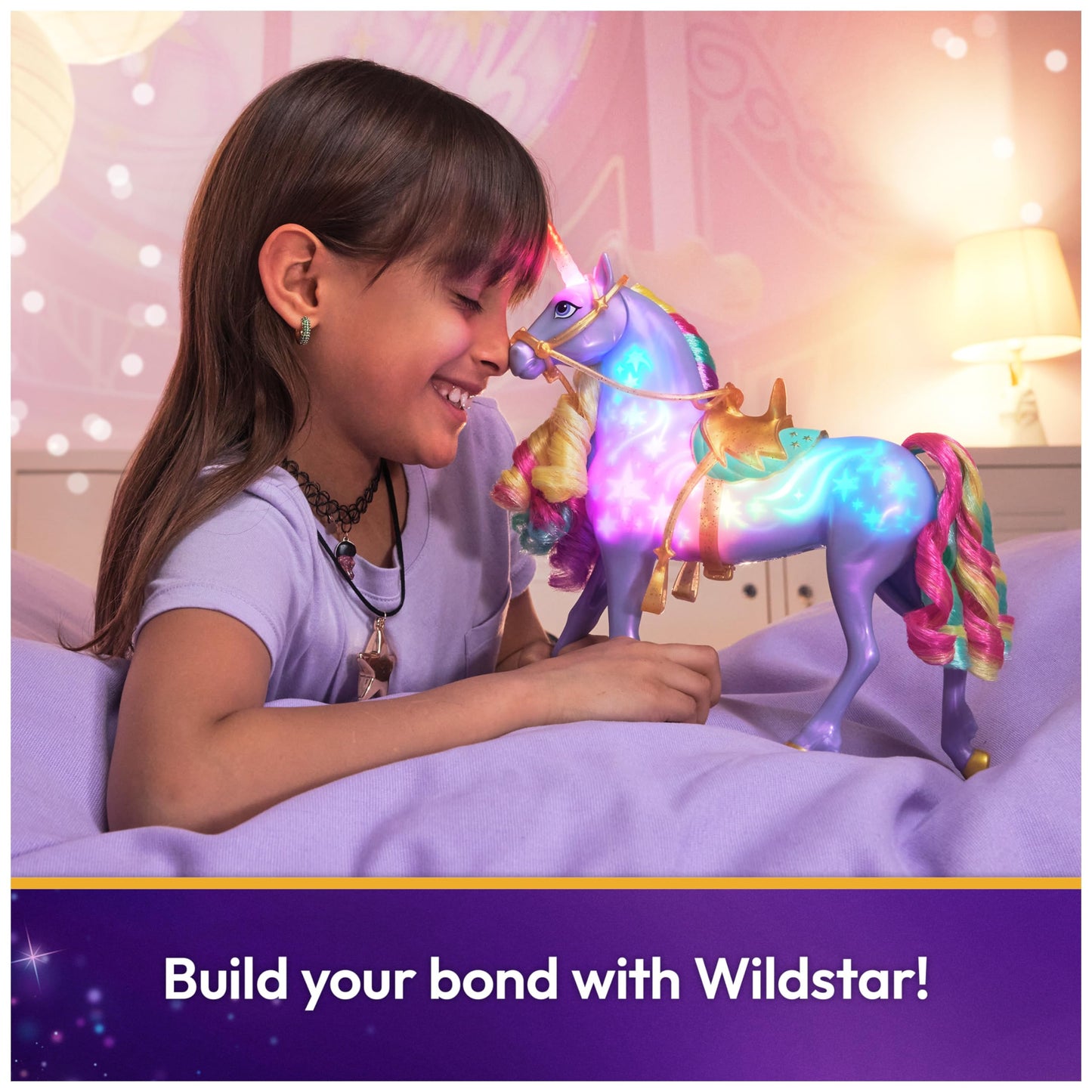 Unicorn Academy, Interactive Rainbow Light-up Wildstar with Lights, Sounds & Music, Dolls & Unicorn Toys for Girls Ages 4 and up