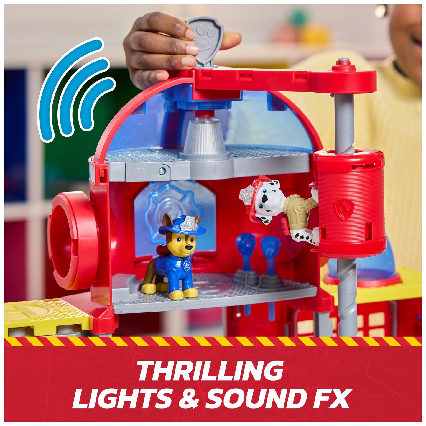 Paw Patrol Fire Rescue Command Center with Marshall Figure, Rescue Fire Truck, Lights, Launcher & Sound Fx, Kids Toys for Boys & Girls Ages 3 and Up