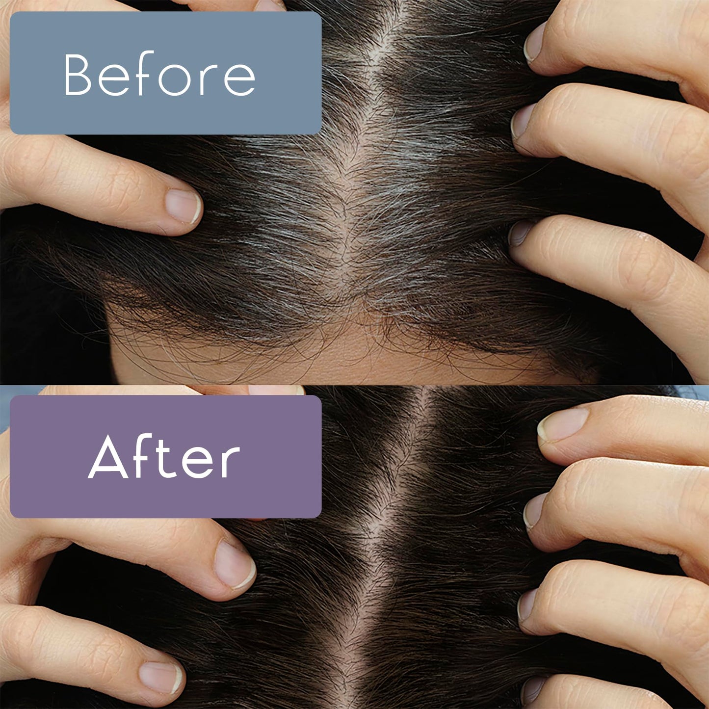 Root touch up, temporary hair color to cover gray hairlines, eyebrows, Mustache & Beards Greyfree 2 PACK (LIGHT BROWN)