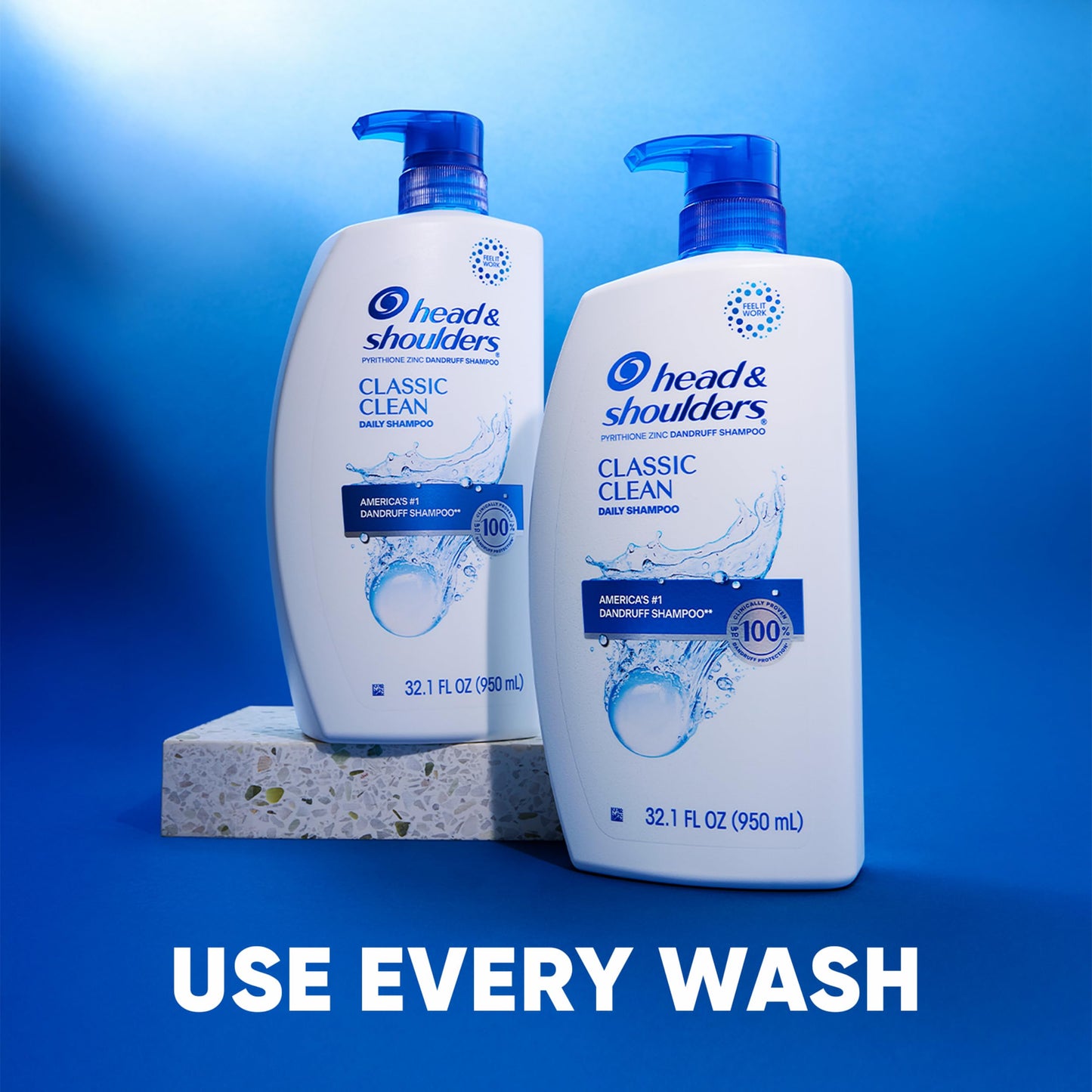 Head & Shoulders Dandruff Shampoo, Classic Clean, Twin Pack, Anti-Dandruff Daily Use, Paraben-Free, Color-Safe, 32.1 Fl Oz Each (Set of 2)