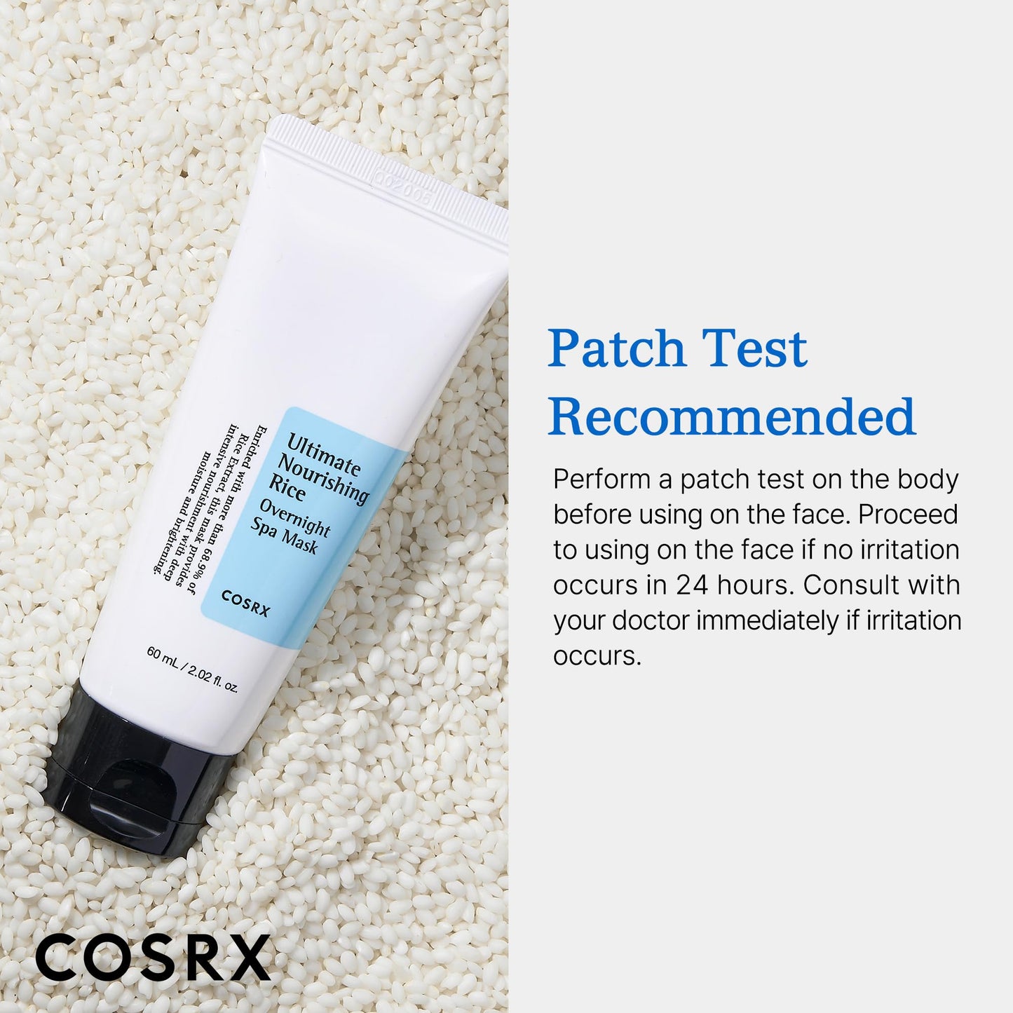 COSRX Ultimate Nourishing Rice Overnight Spa Mask 60ml – 68% Rice Extract, 2% Niacinamide, Korean Skincare, Cruelty-Free & Paraben-Free