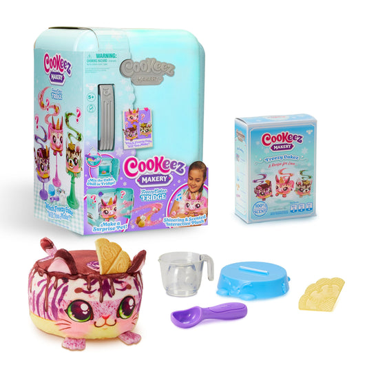 Cookeez Makery Freezy Cakez – Mix, Freeze & Reveal a Scented, Shivering Plush Friend! Styles May Vary