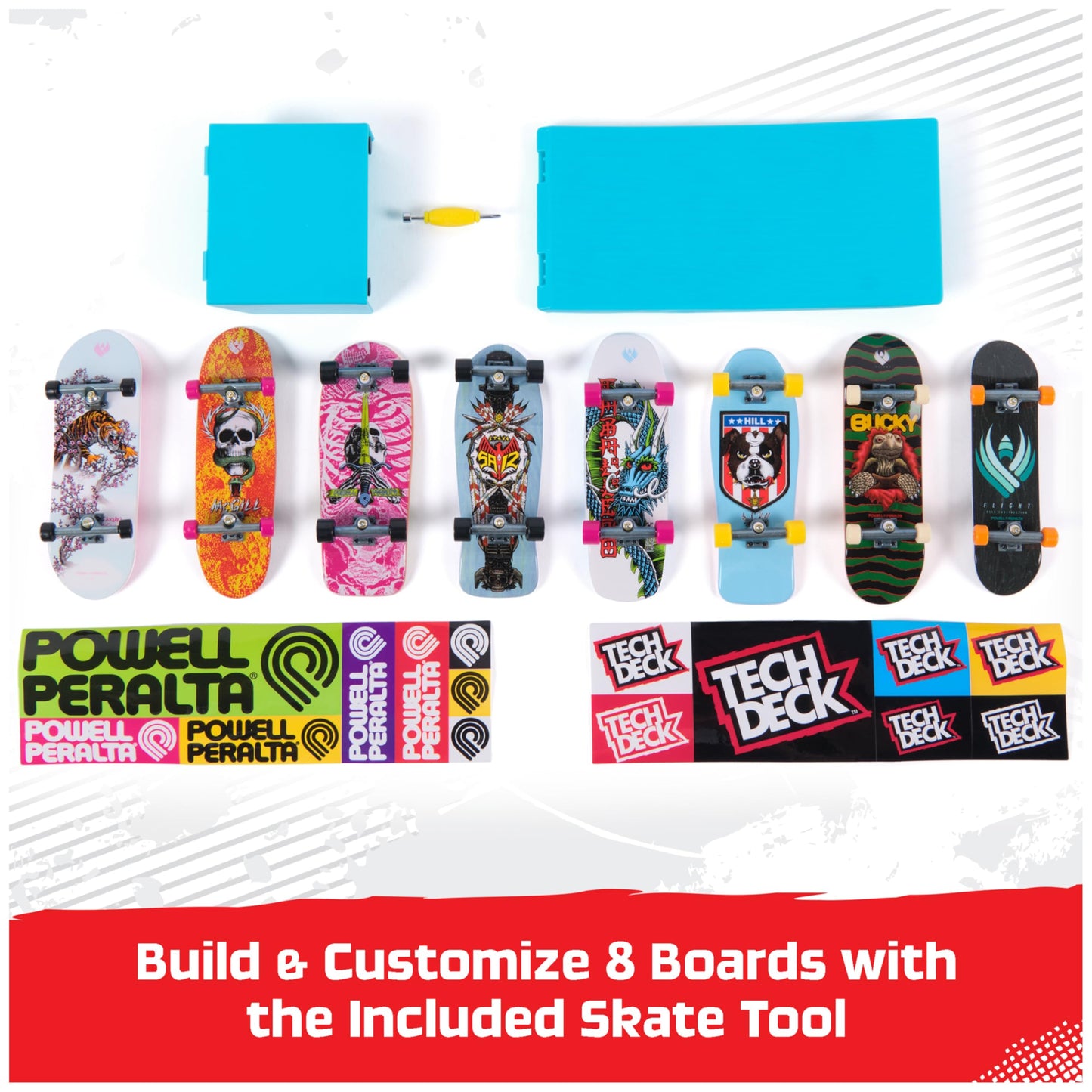 Tech Deck, Powell Peralta Legends SK8Shop Bonus Pack with Ramp, Collectible and Customizable Mini Skateboards, Kids Toys for Ages 6 and up