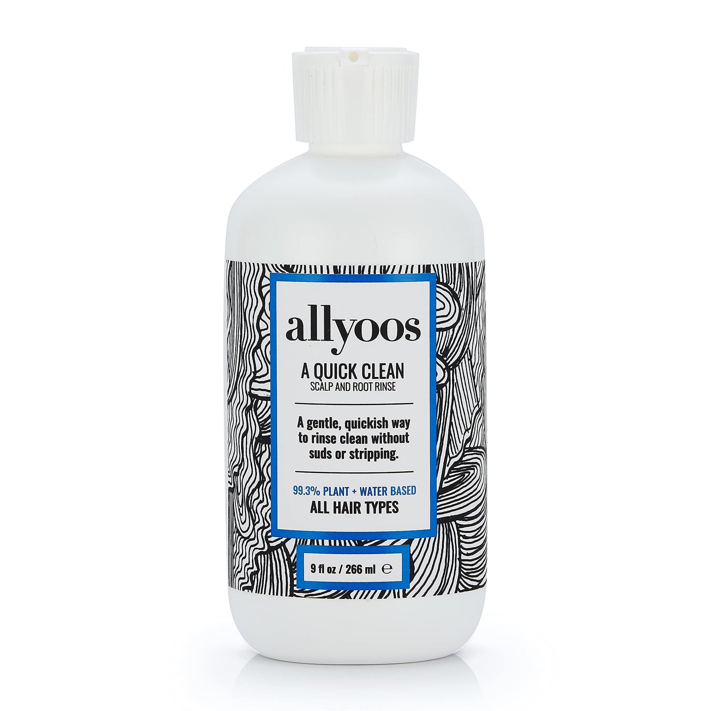 Allyoos A Quick Clean, Hair Rinse, Removes Sweat, Oil & Buildup From Scalp & Hair, No Suds, Dry Shampoo Alternative, Balances Scalp, Sulfate-Free