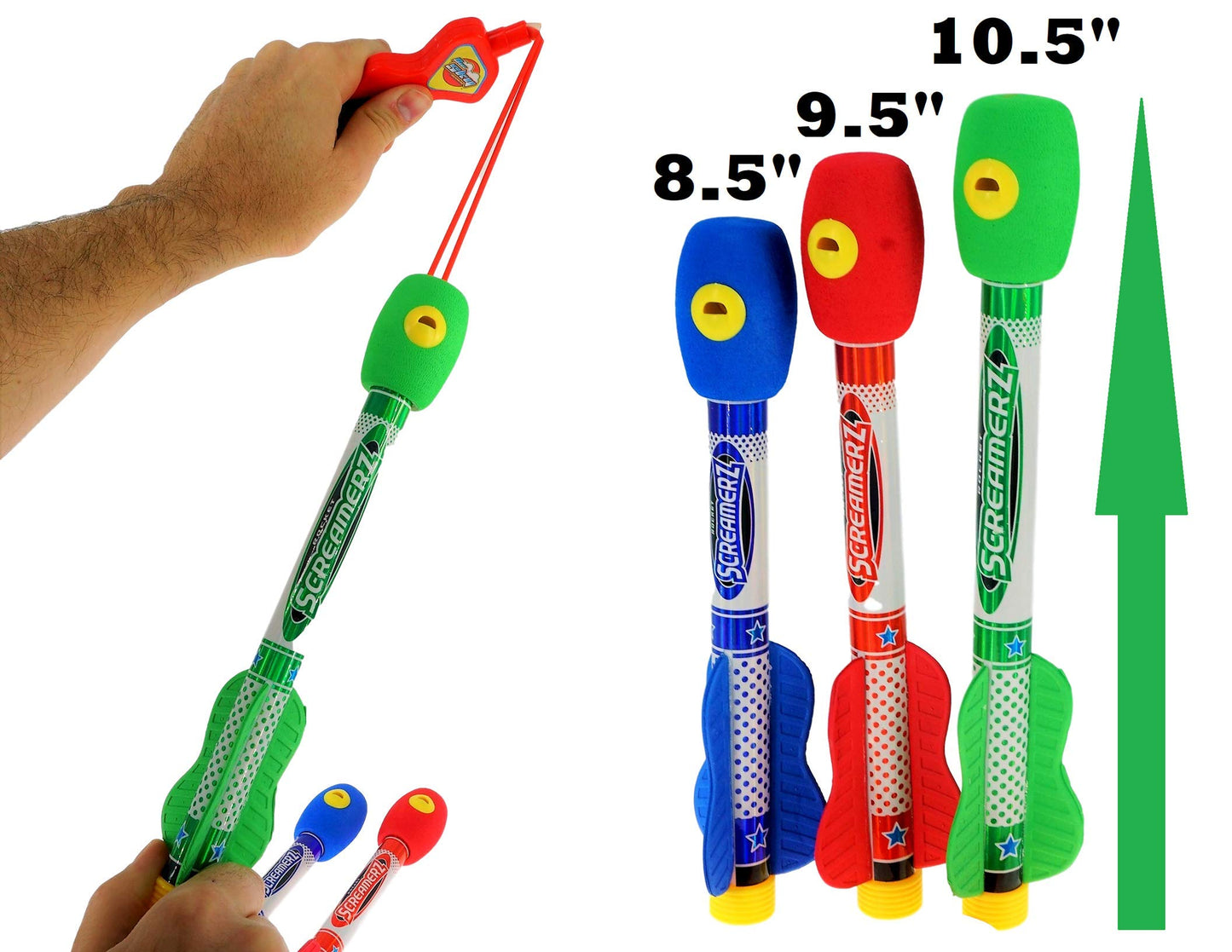 JA-RU INC. Sky Rocket Screamers, Blue, Red, Green