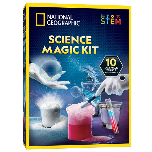 National Geographic Magic Chemistry Set – STEM Science Kit for Kids, 10 Fun Experiments & Magic Tricks, Educational Science Toys for Ages 8-12