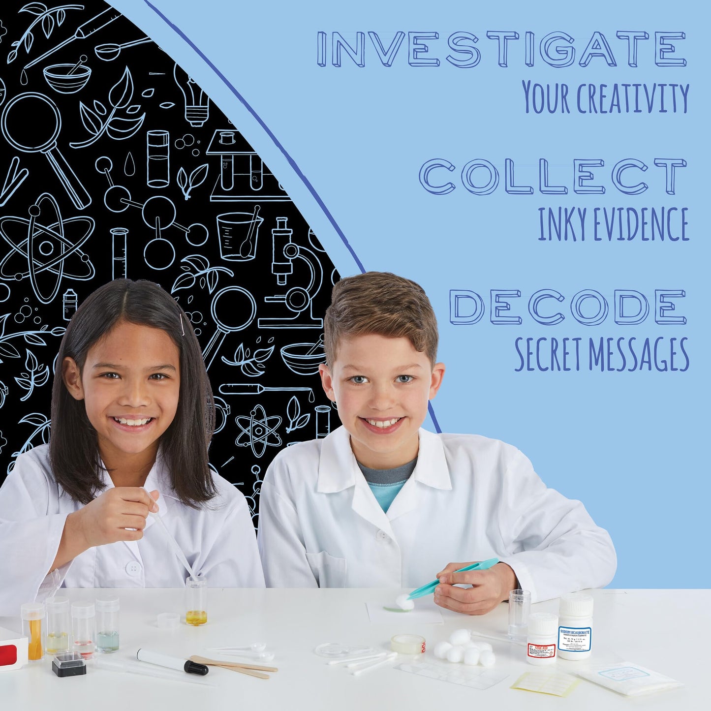 MindWare Science Academy Detective Lab Kit for Kids Ages 8-12 – Forensic Science & Crime Scene Investigation Kit with 7 Hands-On Activities